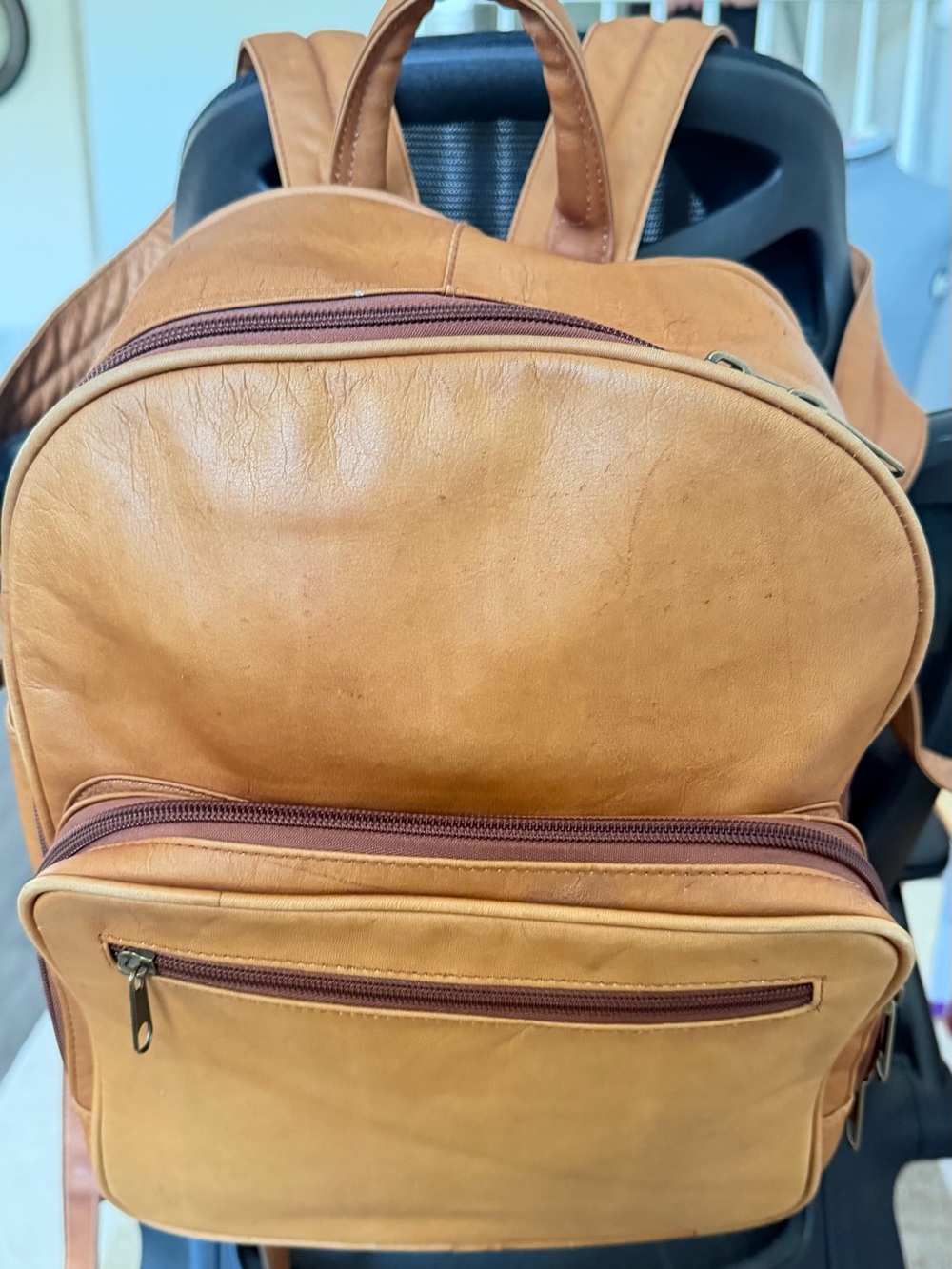 Classic Leather Backpack in Tan - Minimal Everyday Carry
